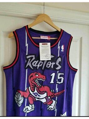 NBA 1998-99 Toronto Raptors Vince Carter #15 Jersey Large Mitchell & Ness Purple